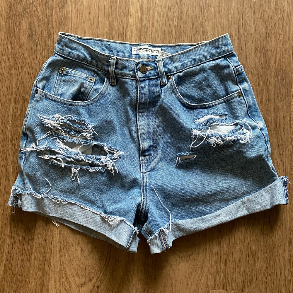 Ripped Jean Shorts